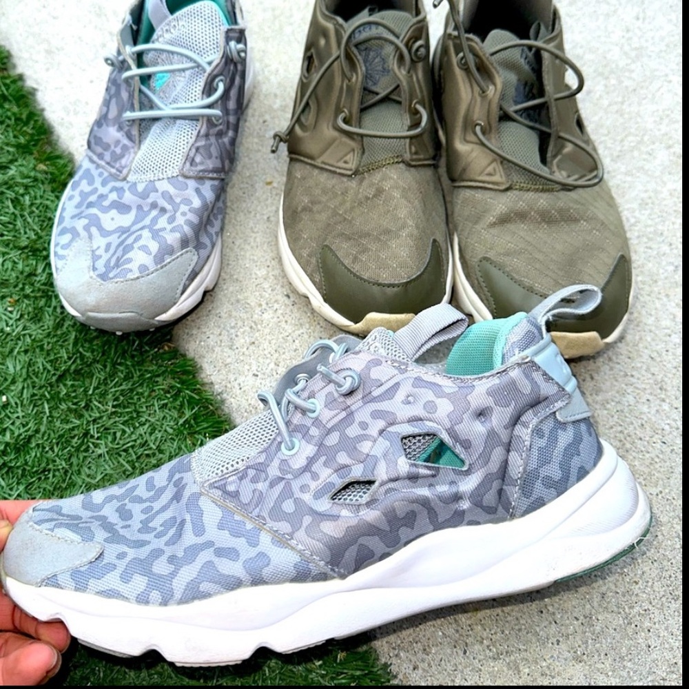 REEBOK - Size 8 - Women’s Sneakers - Gray Teal Leopard Print